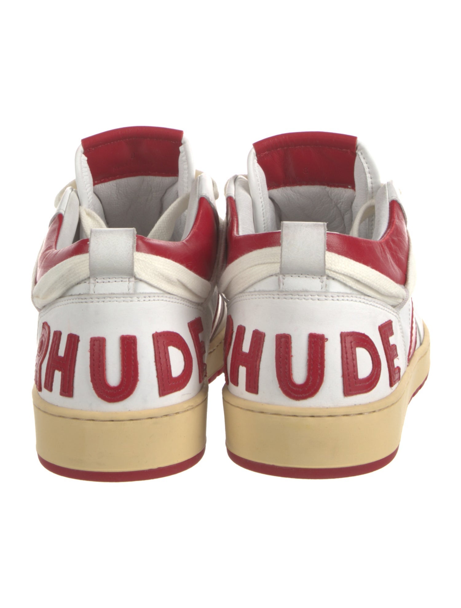 RHUDE Leather Colorblock Pattern Sneakers